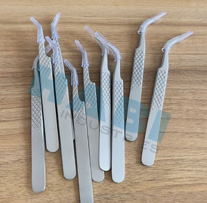 Pinzas para Pestañas Chrome HABI, Mayorista, Logotipo Personalizado, Punta Curva, Proveedores de Pinzas para Pestañas, Herramientas para Salones de Belleza, Exportadores de Pestañas - Product Image 3