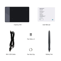 Tablette graphique à stylet numérique Huion 420 de 4 pouces, très vendue, pour la conception graphique