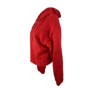 Solid Color Crop Top Wholesale Hoodie Women Sleeve Hoodies Crop Top for Girls Autumn Thin Hooded Cropped Pullover Women's - Product Image 4