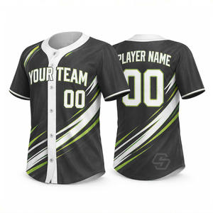 Maillots de baseball en gros, design personnalisé, respirants, légers, séchage rapide, unisexe, vêtements d'équipe, manches courtes, grandes tailles - Product Image 1