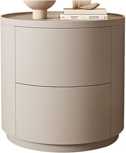 Modern Nordic Simple Square Nightstand Smoky Color Wooden Luxury Bedroom Home Office Designer Storage Cabinets <b>Bedside</b> - Product Image 3