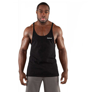 Customized <b>Mens</b> Gym Tank Top 100% Cotton Quick Dry Breathable Knitted Plus Size Latest Design Wholesale Price <b>Singlets</b> - Product Image 2