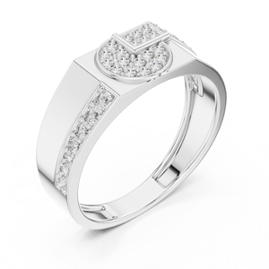 Anillo de Diamante Cultivado en Laboratorio CELESTIAL MOSAIC para Hombre, Juego de Anillos de Oro Blanco Sólido de 18 Quilates con Baño de Rodio, Regalo de Lujo para Compromiso, Boda o Fiesta - Product Image 4