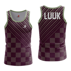 Custom Sublimated Tank Top for Men Quick Dry Gym Training Vest Moisture Wicking Fitness <b>Running</b> Sports <b>Singlet</b> OEM - Product Image 6