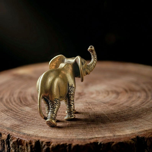 Handcrafted Brass <b>Elephant</b> Statue Decorative Golden Metal <b>Elephant</b> Figurine Luxury Tabletop Animal Sculpture Home Office <b>Decor</b> - Product Image 6