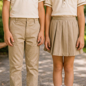 Ensemble d'uniformes scolaires en polycoton de haute qualité avec logo brodé personnalisé pour élèves du primaire – Vente en gros - Product Image 4