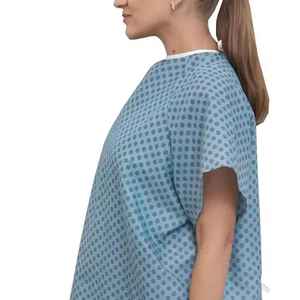 Ropa médica OEM, uniforme de hospital para médicos, ropa de hospital para hombres, bata de paciente, ropa de algodón unisex, personalizada. - Product Image 4