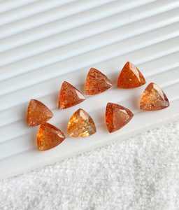 Piedras Preciosas de Piedra Solar Natural de 9 mm, Facetadas, Calibradas, Compre Ahora, Piedras Sueltas al por Mayor para la Fabricación de Joyas, Piedra Solar Más Vendida - Product Image 1