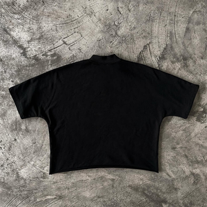 ผู้ผลิตเสื้อยืดคอโอเวอร์ไซส์แบบสั่งทำพิเศษ ผ้าเทอร์รี่หนา 300gsm คอหนา ปักลาย ไหล่ตก ทรงบ็อกซี่ ผ้าฝ้าย 100% แห้งเร็ว - Product Image 4