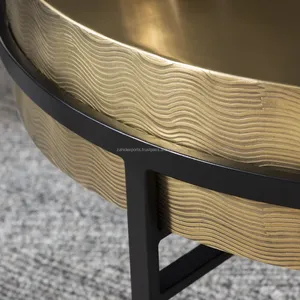 Elegante Mesa de Centro Redonda de Hierro Forjado, Estilo Costero Moderno, Desmontable, Decoración para el Hogar, Diseño Premium, Zahid Exports - Product Image 2