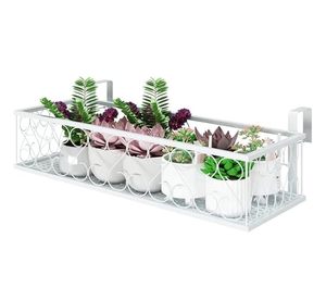 Rust Resistant Powder Coated Iron Hanging <b>Planter</b> Modern Square Design for Indoor Outdoor Balcony Use - Product Image 2