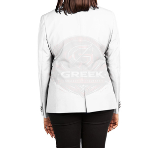 Chaqueta Blazer Bordada Personalizada de la Hermandad Griega Zeta Phi Beta para Mujer |   Blazer Bordado Personalizado para Mujer de la Hermandad ZPB con Botones - Product Image 3