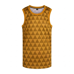 Custom Basketball Jersey Sleeveless Mesh Front Logo Anti-Bacterial Breathable Quick Dry Athletic <b>Tank</b> Top sport wear jersey - Product Image 1