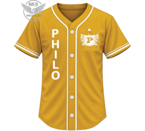 Camiseta de béisbol Philo con estampado de sublimación dorado, bordado para mujer, poliéster transpirable, cierre frontal, cuello en V, manga corta - Product Image 1