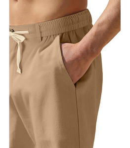 Shorts de yoga taille haute en coton bouclette pour femme, anti-plis, avec cordon de serrage et poches intérieures, taille élastique, idéal pour le fitness et le cyclisme en été - Product Image 3