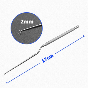 Curette auriculaire premium en acier inoxydable 14cm 16cm, pointes fines et émoussées, instruments chirurgicaux ORL et otologiques, marquage CE ISO - Product Image 6