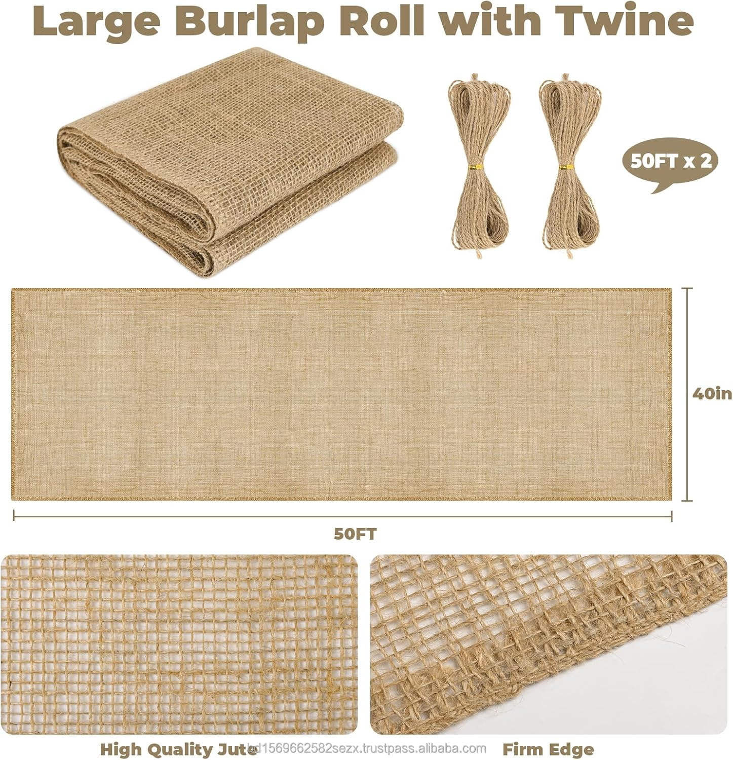 100% Natural Jute Color