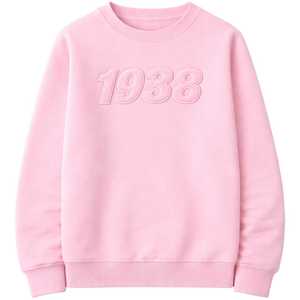 Sudadera con relieve de 1938 para mujer, jersey de algodón polar, cuello redondo, manga larga, estilo casual urbano, venta al por mayor OEM - Product Image 1