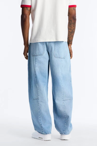 Factory Wholesale Designers Trendy Washed Long Pants <b>Stretch</b> Trouser <b>Mens</b> Ripped Denim Wide Leg Fit Jeans - Product Image 2