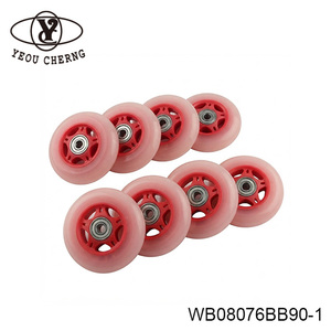 Kids Scooter PU <b>Wheels</b> WB08076RT90-1 Red Pink Lightweight Outdoor Use YEOU CHERNG - Product Image 5