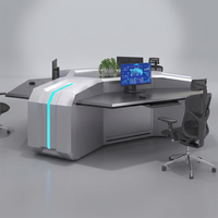 Meubles de salle de contrôle industrielle, console d'opérateur modulaire en acier moderne et durable, poste de travail, centre de commande, système de bureau de contrôle