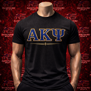 Camisetas Cómodas de Algodón para Fraternidades, Ropa Personalizada con Estampado de Letras Griegas para Universidades y Organizaciones, camiseta Alpha Kappa Psi - Product Image 1