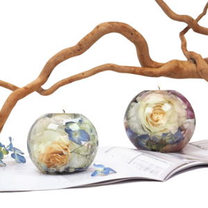 Handmade Heart Shaped Resin Tea Light Holder With Preserved Real Flowers Perfect For <b>Wedding</b> <b>Keepsakes</b> Anniversary Gifts - Product Image 6