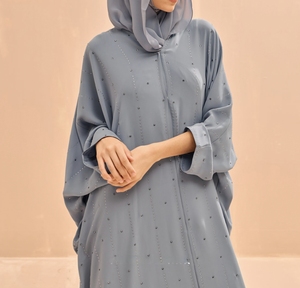 2026New Luxurious Women Kaftan Abaya Dress Handmade Turkish Floor Length Long Sleeve Soft Breathable Polyester Floral Loose Fit - Product Image 4