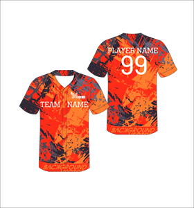 Camiseta de Béisbol Sublimada Personalizada Ferocious para Hombre, Cuello en V, Manga Corta, Absorbe la Humedad, Transpirable, Uniformes de Equipo para Todas las Temporadas - Product Image 1