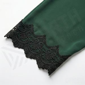 Abaya Larga Modesta de Talla Grande, Vestido Islámico, Ropa Musulmana, Vestido de Novia, Ropa Formal de Algodón y Chifón para Mujer, Venta al Por Mayor - Product Image 5