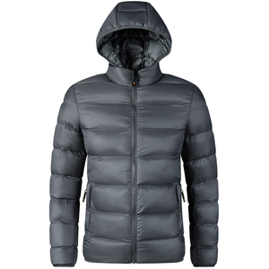 Veste d'hiver rembourrée à capuche pour homme, personnalisée OEM, coupe-vent, imperméable, veste d'extérieur à capuche - Product Image 1