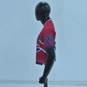 Camiseta de Béisbol de Liberia para Hombre, Cuello en V, Manga Corta, Malla de Poliéster Sublimada, Ropa Deportiva, Uniforme de Equipo OEM, Número 23 Impreso en la Parte Delantera - Product Image 4