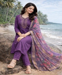 FANCY RAYON CHICKENKARI WORK ONLY <b>KURTI</b> MAROON - Product Image 5