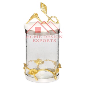 Metal <b>Glass</b> <b>Foods</b> Container for Kitchen 2023 New Design Modern Decorative Canister Freshness Preservation for Hotels Restaurants - Product Image 3