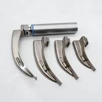 Laryngoscope LED conventionnel 2024 avec 4 lames Macintosh, kit d'intubation, certifié CE, en acier, instruments chirurgicaux