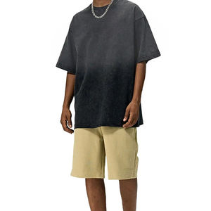 Camiseta de algodón 100% con lavado ácido, de corte holgado, transpirable, para hombre, talla grande, muy vendida, de moda. - Product Image 4