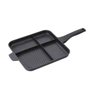 Ensemble de poêles à frire antiadhésives durables compatibles induction avec revêtement en fonte et poignée en plastique, capacité 1-2L, ustensiles de cuisine - Product Image 1