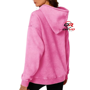 ORVO Sports <b>Women's</b> Oversized Hooded Sweatshirt Solid <b>Green</b> <b>Fleece</b> Pullover Pockets Breathable Quick Dry 100% Cotton Autumn - Product Image 2