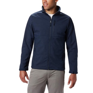 <b>Men's</b> Winter Softshell Hooded <b>Jacket</b> with Zipper & UV Protection Enhanced Durability for Outdoor Sports Front Logo Position - Product Image 1
