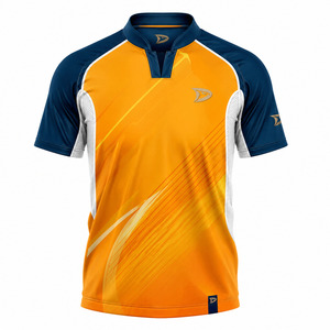 Men Sublimated Team Uniform Breathable <b>Polyester</b> Performance Cricket <b>Shirt</b> with Logo OEM Sportswear - Product Image 2