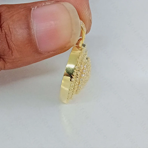 Collar de lujo con colgante de corazón con incrustaciones de moissanita, diseño en capas con baño de oro, estilo hip hop, para hombres y mujeres. - Product Image 3