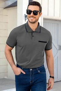 Chemise Elite Signature brodée en maille unie extensible confortable pour un style professionnel décontracté - Product Image 2