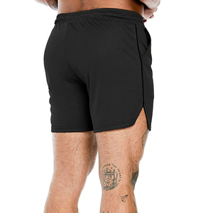 Shorts de sport respirants de haute qualité, couleur unie, avec poches latérales, cordon de serrage, shorts d'été pour hommes, personnalisables - Product Image 1