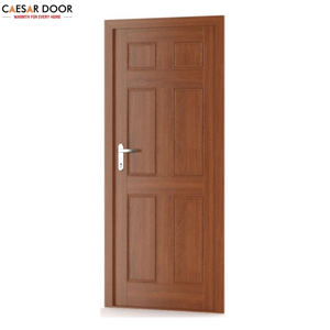 Porte intérieure moderne minimaliste pré-montée en panneau de mélamine, contreplaqué MDF, placage lisse, finition peinte pour chambres, appartements, hôtels - Product Image 1