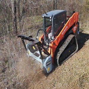 High Torque Kubota Skid Steer Loader With Forestry Mulcher Attachment Engineered For Rapid Tree Grinding <b>Brush</b> Removal - Product Image 1