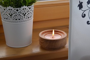 Porte-bougie en bois courbé fait main, décoratif moderne haut de gamme pour la maison - Product Image 6