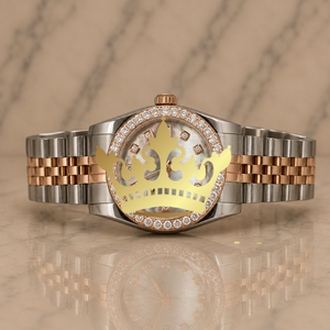 Reloj de Pulsera de Moda con Bisel de Cristal Premium y Esfera de Madreperla - Product Image 1