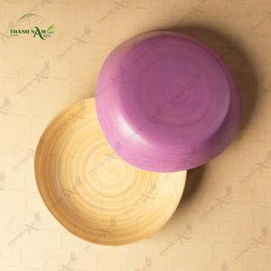 Saladier en bambou artisanal avec une forme ondulée sculpturale pour la vaisselle moderne et la décoration intérieure de luxe - Product Image 5