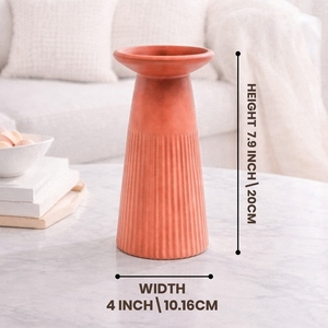 Hot Selling ceramic <b>vase</b> ribbed flower <b>vase</b> matte finish <b>decorative</b> <b>vase</b> Nordic home decor pampas grass <b>vase</b> - Product Image 5