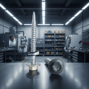 สกรูเจาะยึดหัวหกเหลี่ยม PDC รุ่น 12 พร้อมแหวนรอง EPDM ผลิตจากเหล็กกล้าคาร์บอน ระดับ 4.8 6.8 ชุบสังกะสี/ชุบกัลวาไนซ์ แบบเกลียวหยาบ - Product Image 1